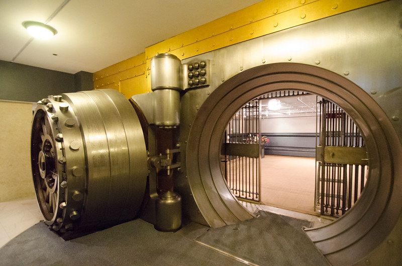 Banks are rapidly becoming outdated, but there's still something to be said about massive vaults