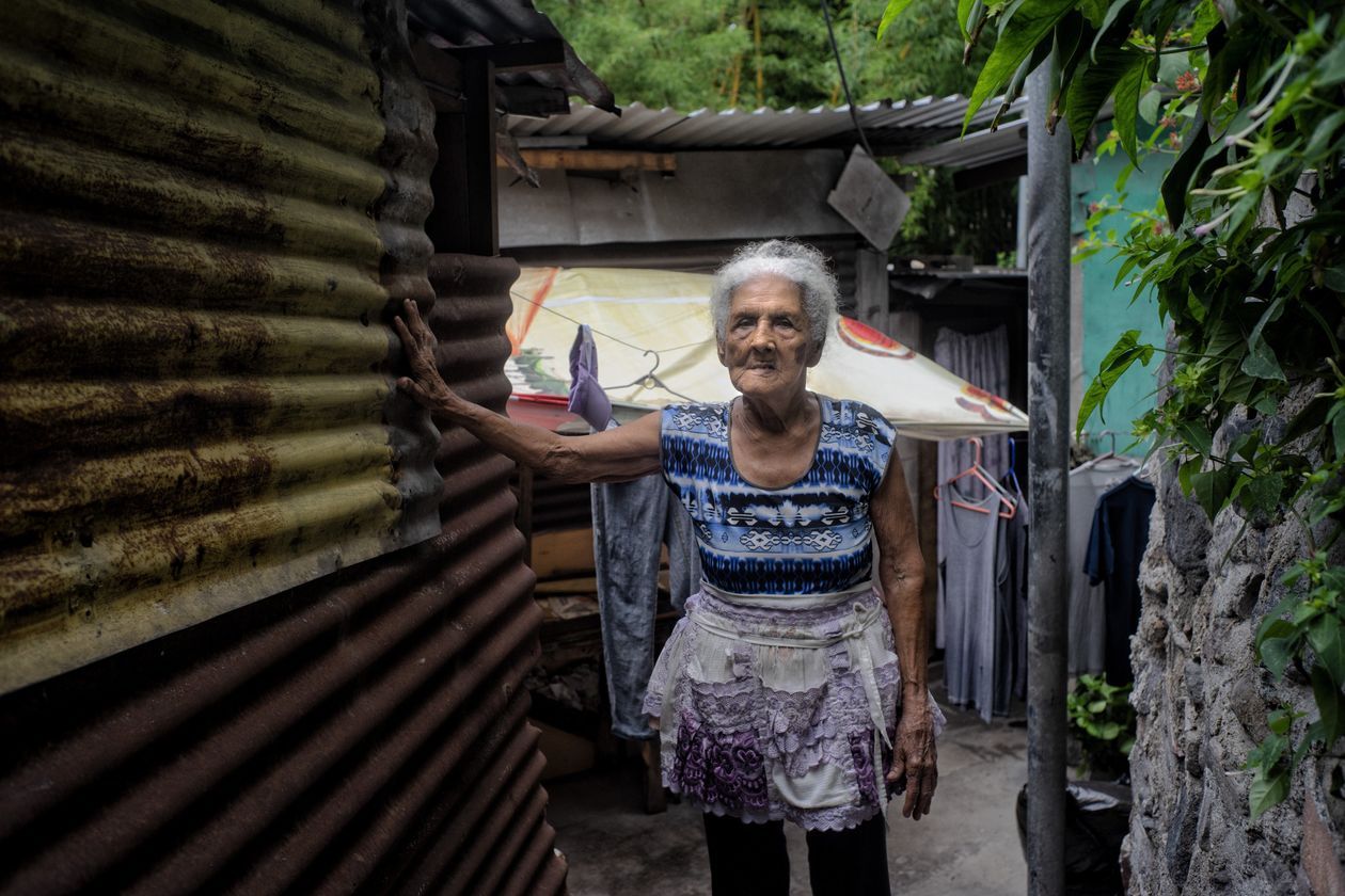 María Graciela Barrera, 89, of San Salvador, is one of many who relies on charities and remittances to survive. By Juan Carlos for the Wall Street Journal.