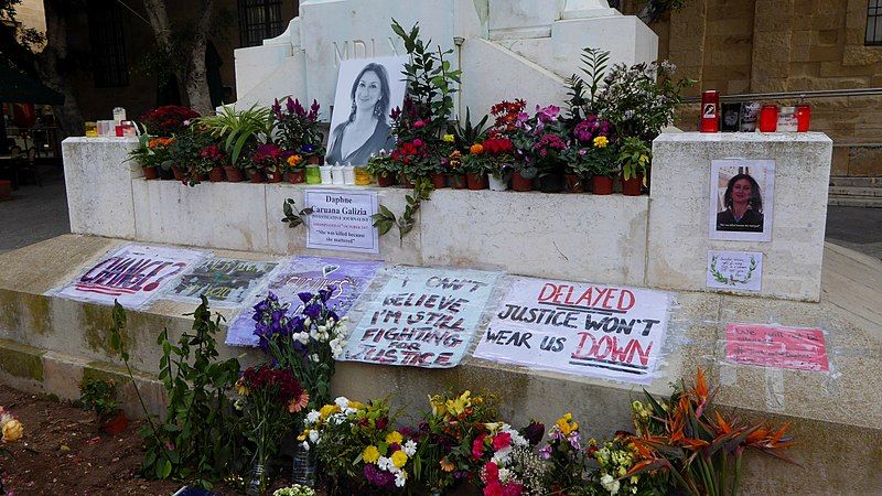 Daphne Caruana Galizia's murder in a car bombing after uncovering corruption among Malta's business and political elites sparked widespread protests. By Ethan Doyle White via Wikimedia Commons, licensed under CC BY-SA 4.0.