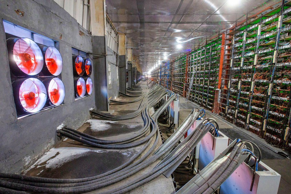 Especially for industrial-scale Bitcoin mining farms, like this one in Russia, e-waste is a growing issue. By Andrey Rudakov for Bloomberg via Seattle Times.